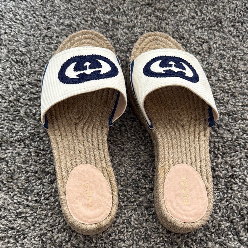 Gucci Interlocking G Espadrille Size 37 Women's - Picture 3 of 8